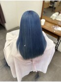 ブリーチカラー　ブルー