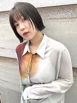 ドルセプラタ(Dulce plata) 【kaN.】外ハネタッセルボブ×オリーブグレー×顔周りレイヤー