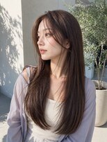 バグズ ヘアデザイン 桔梗が丘店(Baguz HAIR DESIGN) 透明感グレージュ韓国風美髪ストレートレイヤーロング