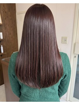零秒女髪 千里丘店 上品な艶髪まとまりロングヘアカラー髪質改善美髪髪質改善カラー