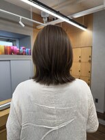 ヘアースペースブルーム プリュス 石橋店(HAIR SPACE BLOOM plus) 石橋阪大前/髪質改善パーマ/ミントベージュ/ミディアムレイヤー