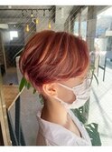 ピンクオレンジショート