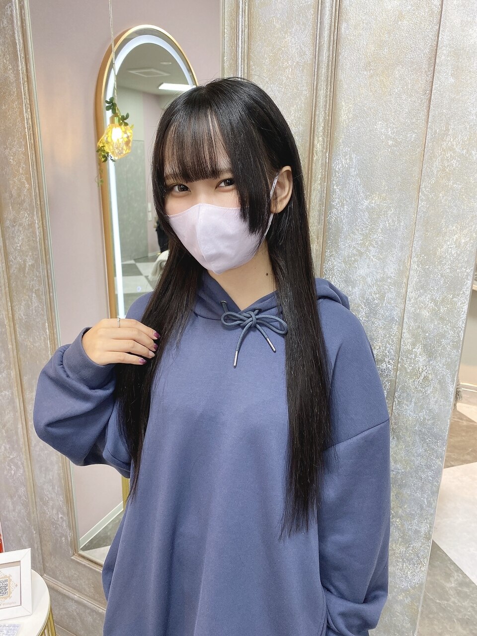 名古屋#栄#プルエクステ#黒髪ロング#ウルフ#10代#20代#髪質改善
