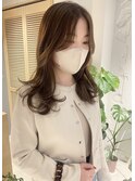 【松本咲花】ブリーチなしチョコレートベージュカラー/秋カラー