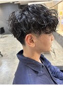 メンズマッシュパーマ波巻スパイラルパーマニュアンスパーマ