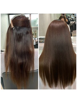 キュア 表参道(CURE) 黒髪/グレージュカラー/ココアベージュ/ヘルシーロング[表参道]