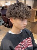 メンズパーマ波巻きスパイラルパーマツイストスパイラルパーマ