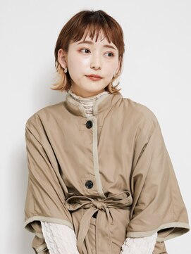 オンク 新宿(onk) 黒髪/グレーベージュ/レイヤーロング/前髪パーマ[新宿駅]