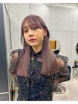 ブリンク(blink)&nbsp;ラベンダーグレージュロングスタイル前髪ありシアーカラー