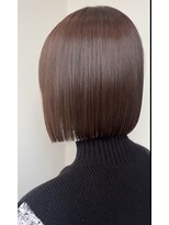 アルファ(Hair Salon alpha)&nbsp;【大人可愛い×艶感】秋色ウォームベージュ×タッセルボブ