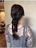綺麗めふわふわ編み込みヘアセット☆宿里沙也香