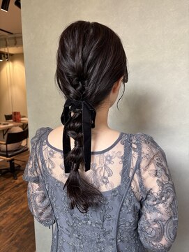 ティピ(tipi) 綺麗めふわふわ編み込みヘアセット☆宿里沙也香