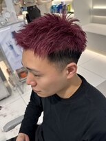 アールプラスヘアサロン(ar+ hair salon)&nbsp;メンズピンクカラー