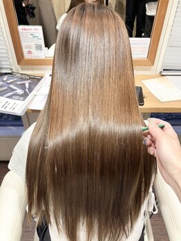 【髪質改善ストレート】高温アイロンでガッチリとプレスする工程なし！ダメージレスなのが嬉しいPOIN◇