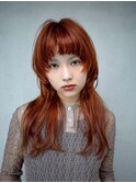 【GEEKS渋谷】ロングレイヤー/ウルフ/顔周りレイヤー/ハイトーン