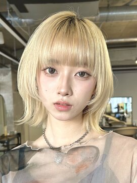 サンドイエナ 横浜店(sand yena) くびレイヤーボブルフネビージュ小顔ワンレンこなれミディ
