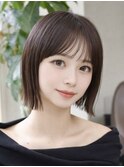 ナチュラルくびれシースルー外はねボブ