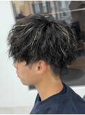 ツイストスパイラルパーマ ハイライト 刈り上げマッシュ 鹿児島