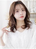 シースルーバングミディアムハッシュカットa北浦和20代30代40代