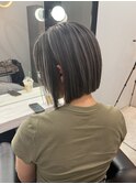 大人ボブ ハイライト シャドウルーツ
