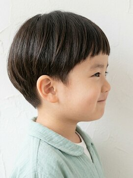 と和 巣鴨 キッズ どんぐりマッシュ オン眉 前髪 柔らかい髪質