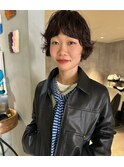 夏カラー×ベリーショートパーマ◎透明感ハンサムショート