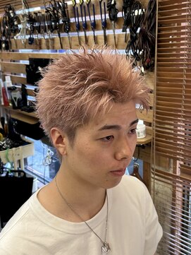 メンズヘア ササキ(sasaki) ハイトーンカラー ピンクベージュ