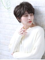 ヘアーアートシフォン 池袋西口店(Hair art chiffon)&nbsp;丸型/切りっぱなしボブ/ピンクブラウン/美髪