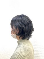 クオリス 上福岡店(QUALIS)&nbsp;くせ毛風パーマ/40代50代60代/小顔/ショート/暗めカラー/白髪染