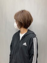 トップヘアー 本店(TOP HAIR) 前髪パッツンショート _ シークレットハイライト/30代40代50代