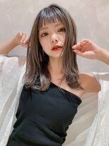 トローノ 栄(TRONO)&nbsp;オン眉バング／ケアブリーチ/ダブルカラー