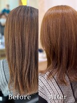 アークスヘアー&nbsp;艶感ストレート♪髪質改善カラーミルクティーベージュ