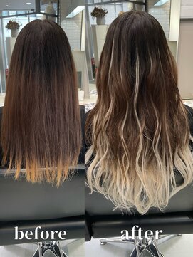 リリー(Lilley) 【Lilley 稲永麻衣】バレイヤージュ+エクステ 天神/今泉