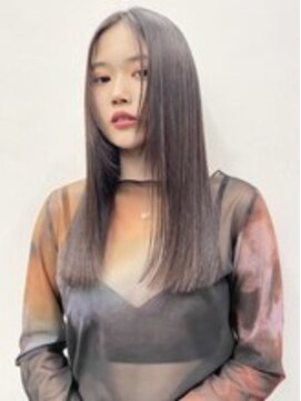 ココ 本八幡(KOKO) 黒髪クラゲヘアーオリーブグレー小顔ココアベージュセミロング