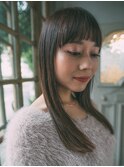 ラウンドバングのツヤストレート☆[新小岩駅/新小岩]
