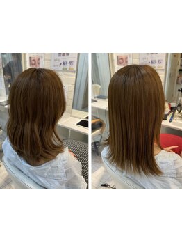 [コスメストレート]高度な独自技術で"髪の水分量を保持"広がらず持ちUP[カット+コスメストレート\16900]