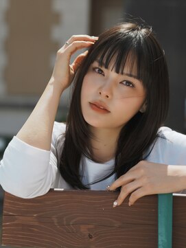 メロン 恵比寿(MERON) 【奥村】セミディ 美髪 ストレート顔まわりレイヤー3［恵比寿］