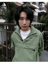 ラグ(log) ミディアムセンターパート ニュアンスパーマ