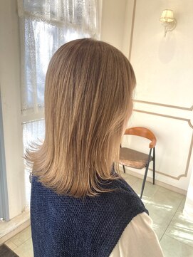 ラボヌールヘアー シェリ 久喜店(La Bonheur hair cheri) 【cheri石川】髪質改善/ミルクティーベージュ【久喜美容室】