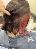 もみあげ白髪ぼかし効果ありイヤリングカラー/ポイントカラー