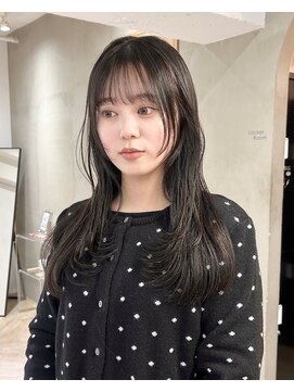 ローレン(LOREN) 黒髪/ボブルフ/ネビージュ/小顔/ワンレン/栄/髪質改善/前髪