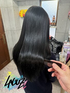 ラグズ 茅ヶ崎(LAGUZ) 至高の艶髪 ナチュラルブラックストレート  【茅ヶ崎髪質改善】