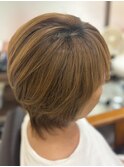 絶壁解消/ひし形/大人可愛い/斜めバング/30代40代/ミセスヘア７A