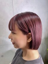 ラベンダーピンク×ボブ