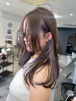 キング 枚方店(K!ng)&nbsp;ハイライトカラーミルクティーベージュレイヤーカット