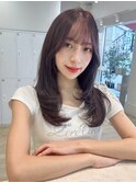 小顔魅せ♪顔周りレイヤー×艶感ショコラベージュ