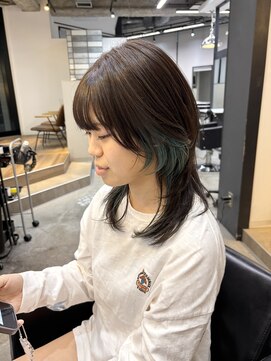 エイト 博多店(EIGHT hakata) 【EIGHT hakata】平島拓也__ウルフ×インナーターコイズグリーン