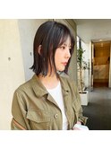 20代30代ボブ/ミディアムレイヤー／グレージュ/透明感/天神/大名