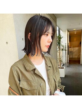 20代30代ボブ/ミディアムレイヤー／グレージュ/透明感/天神/大名