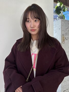 バディヘア リープ(BUDDY HAIR Leap) 小顔×顔周りレイヤー×オリーブ